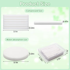 Luxiv compressed face sponge soaking before use shows quick hydration and soft texture