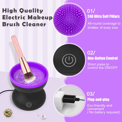 Luxiv cleaner inside bowl with brushes demonstrates multi-brush cleaning at once.