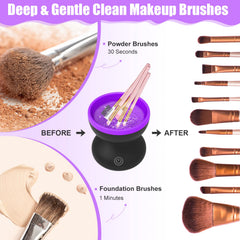 Luxiv cleaner silicone heads closeup reveals gentle, thorough bristle cleaning.