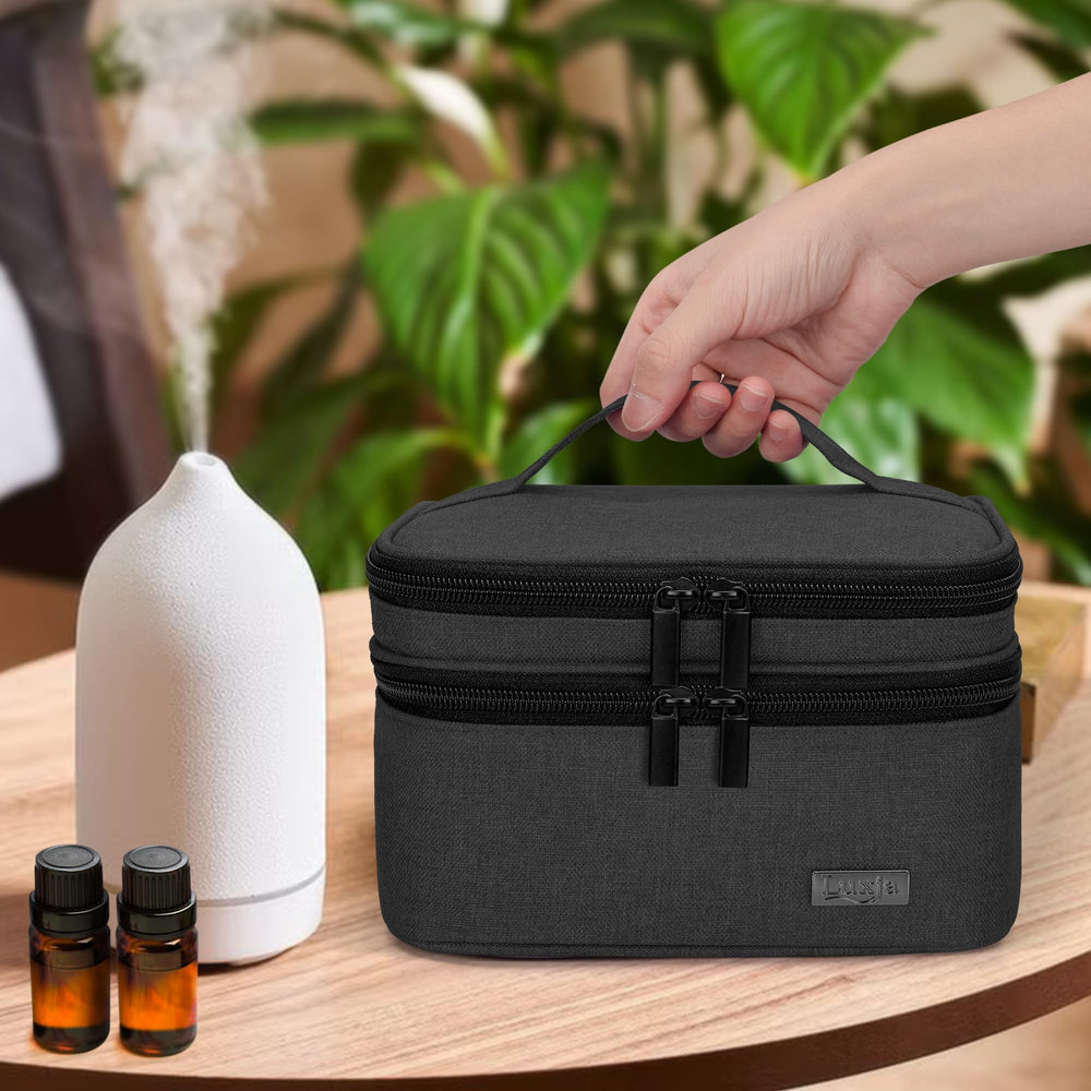 LUXJA top handle enables easy lifting and upright carrying.