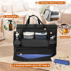 LUXJA massage table bag reinforced bottom provides durable protection during transport.