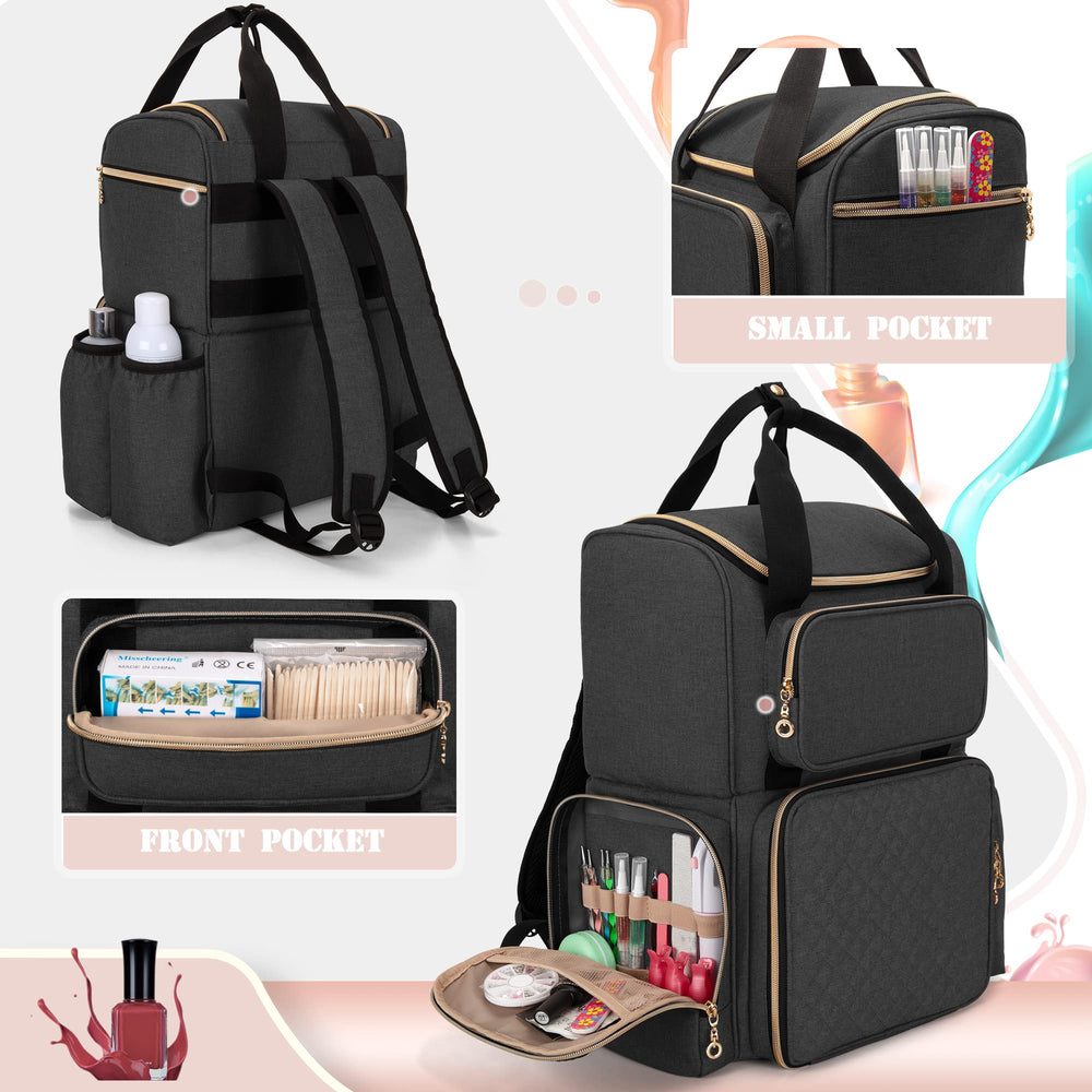 Luxja Nail Polish Organizer adjustable straps enable comfortable carrying.