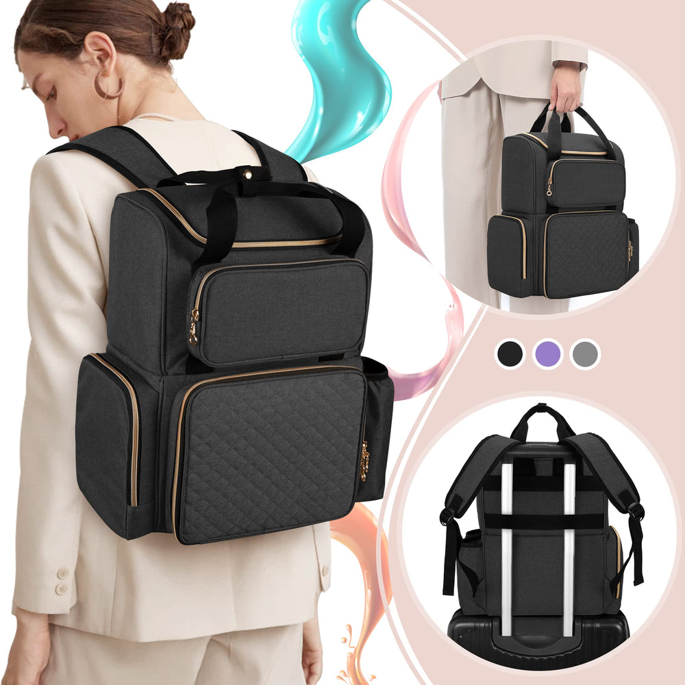 Luxja Nail Polish Organizer suitcase sleeve helps airport transfers hassle-free.