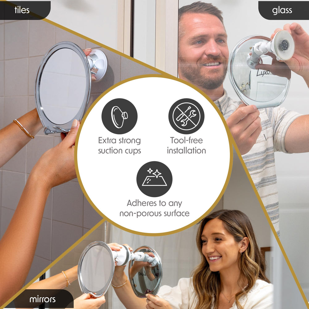 Luxo portable design highlights travel-friendly fogless mirror