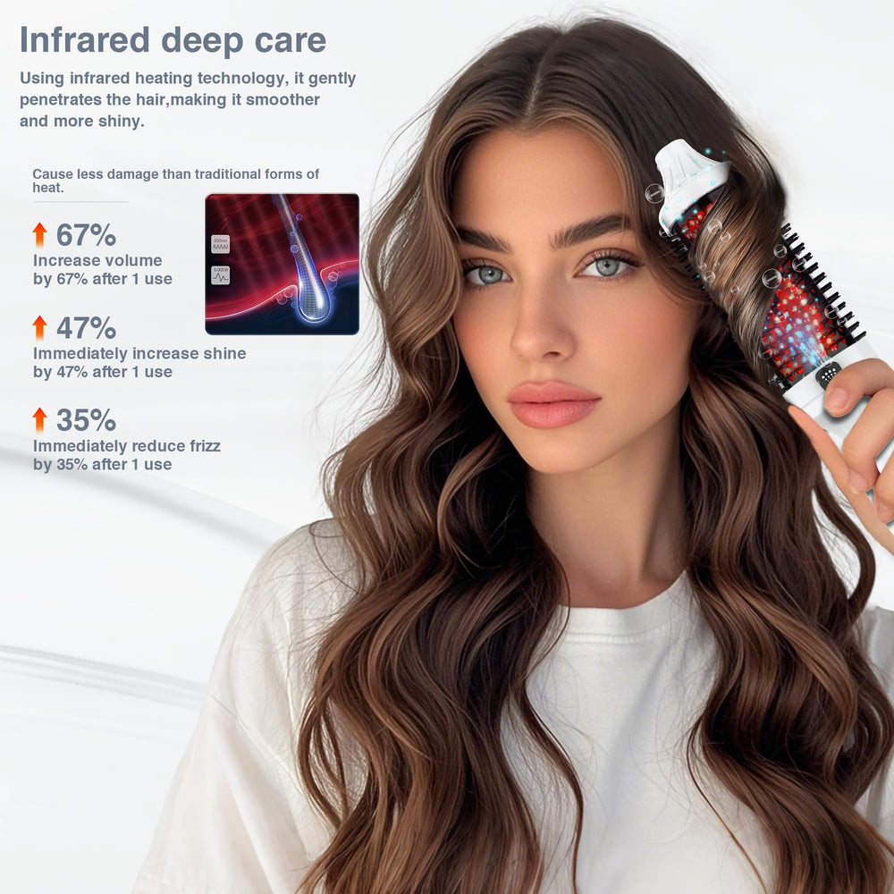 LuxRenew Plus Infrared Bounce Brush 1.65-inch barrel enables versatile straightening and curling.