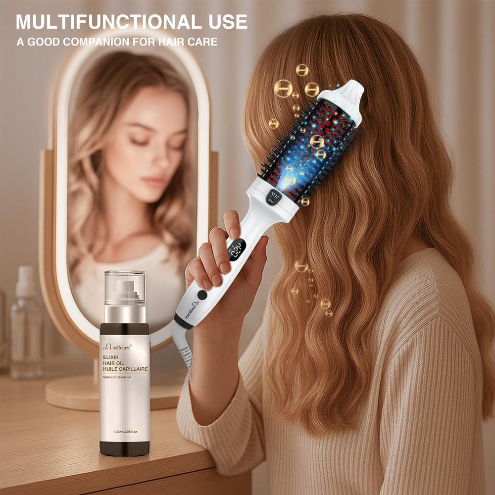 LuxRenew Plus Infrared Bounce Brush ergonomic handle for comfortable styling sessions.