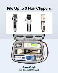 Luxtude hair clipper case bottom with Velcro dividers keeping clippers secure.