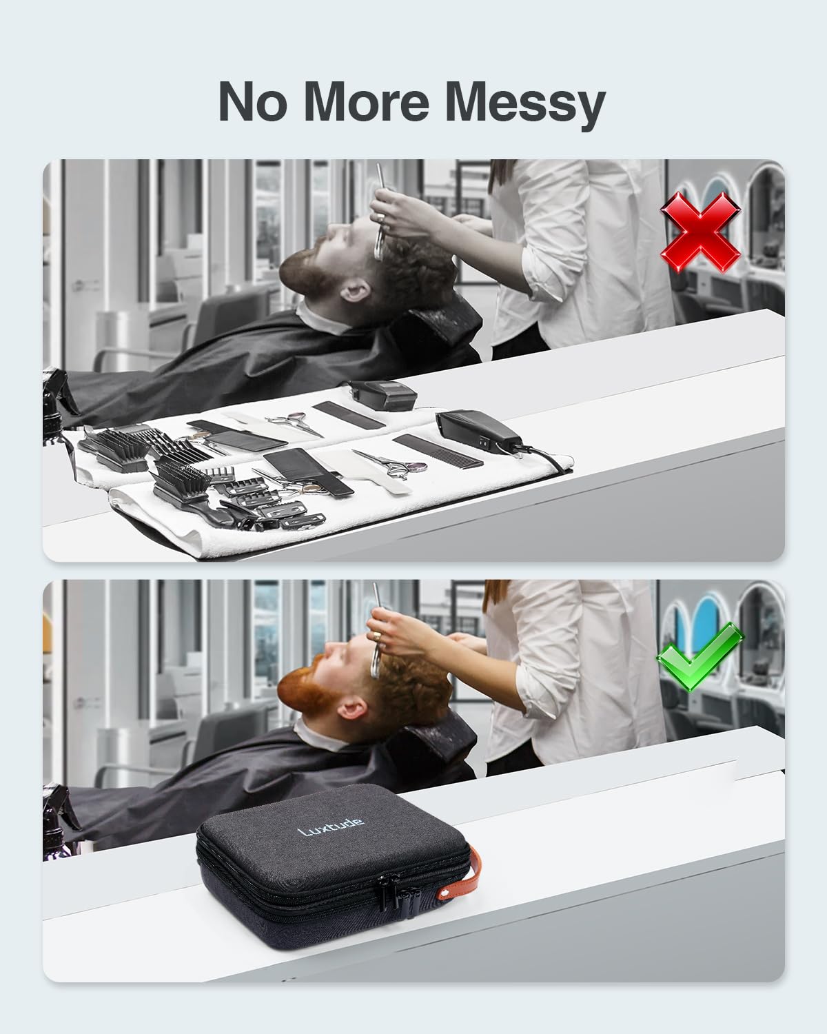Luxtude clipper case ideal for dog grooming and professional use.