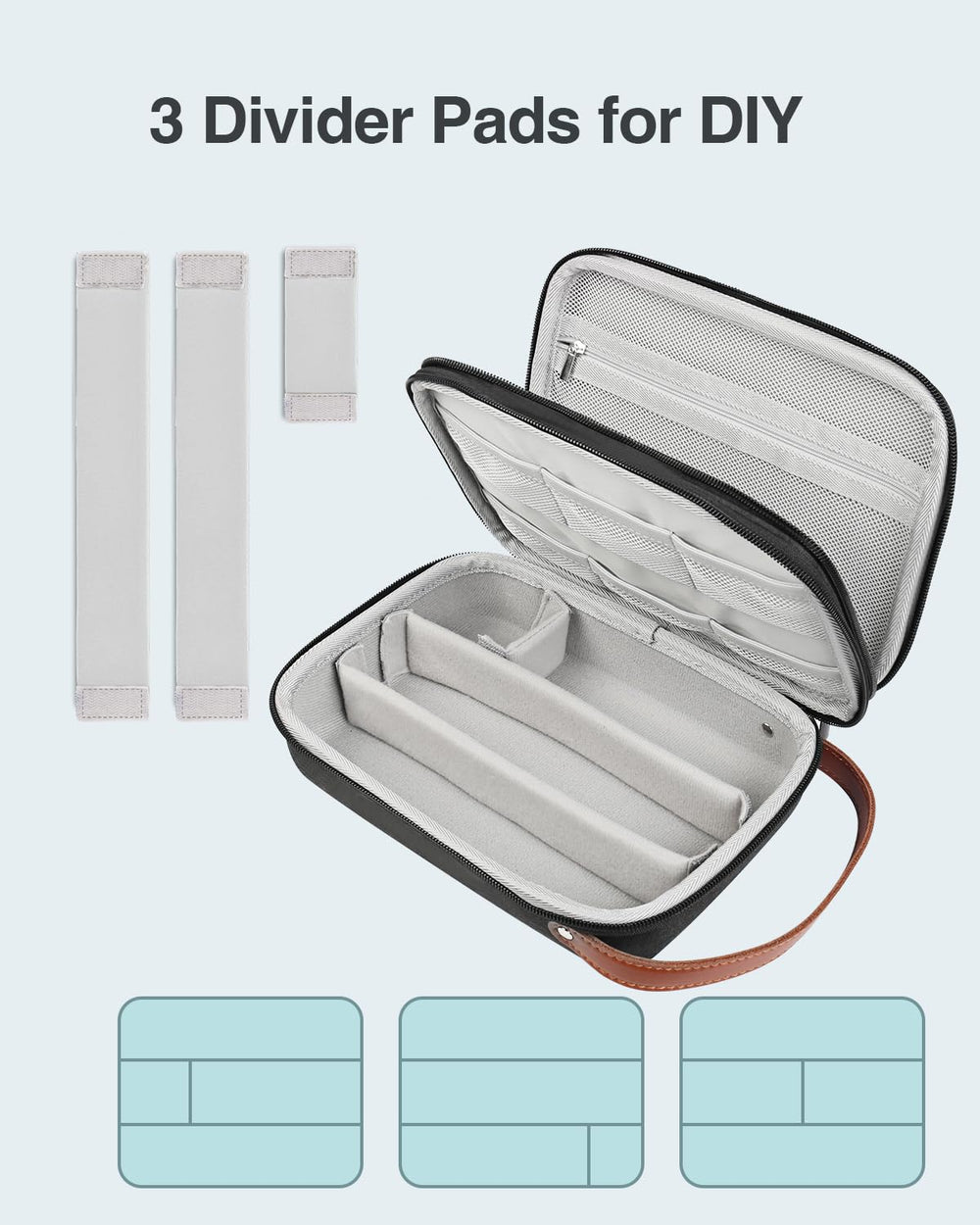 Luxtude travel-compact clipper case fits backpacks for on-the-go grooming.