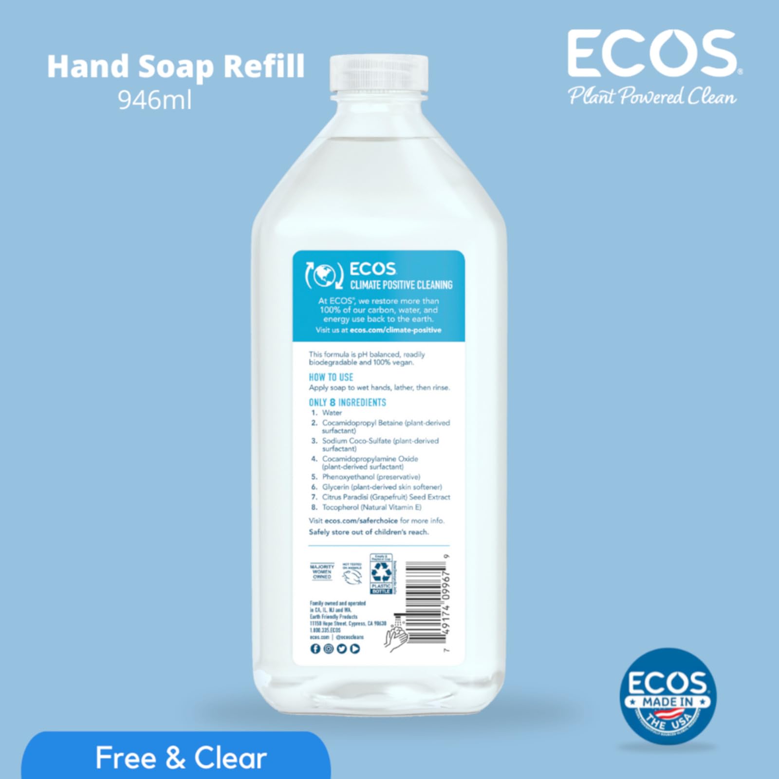Luxurious cloud-like suds indicate squeaky-clean residue-free hands.