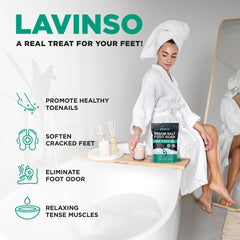 LV LavinsO Tea Tree Foot Soak dry-skin form softening effects for cracked heels