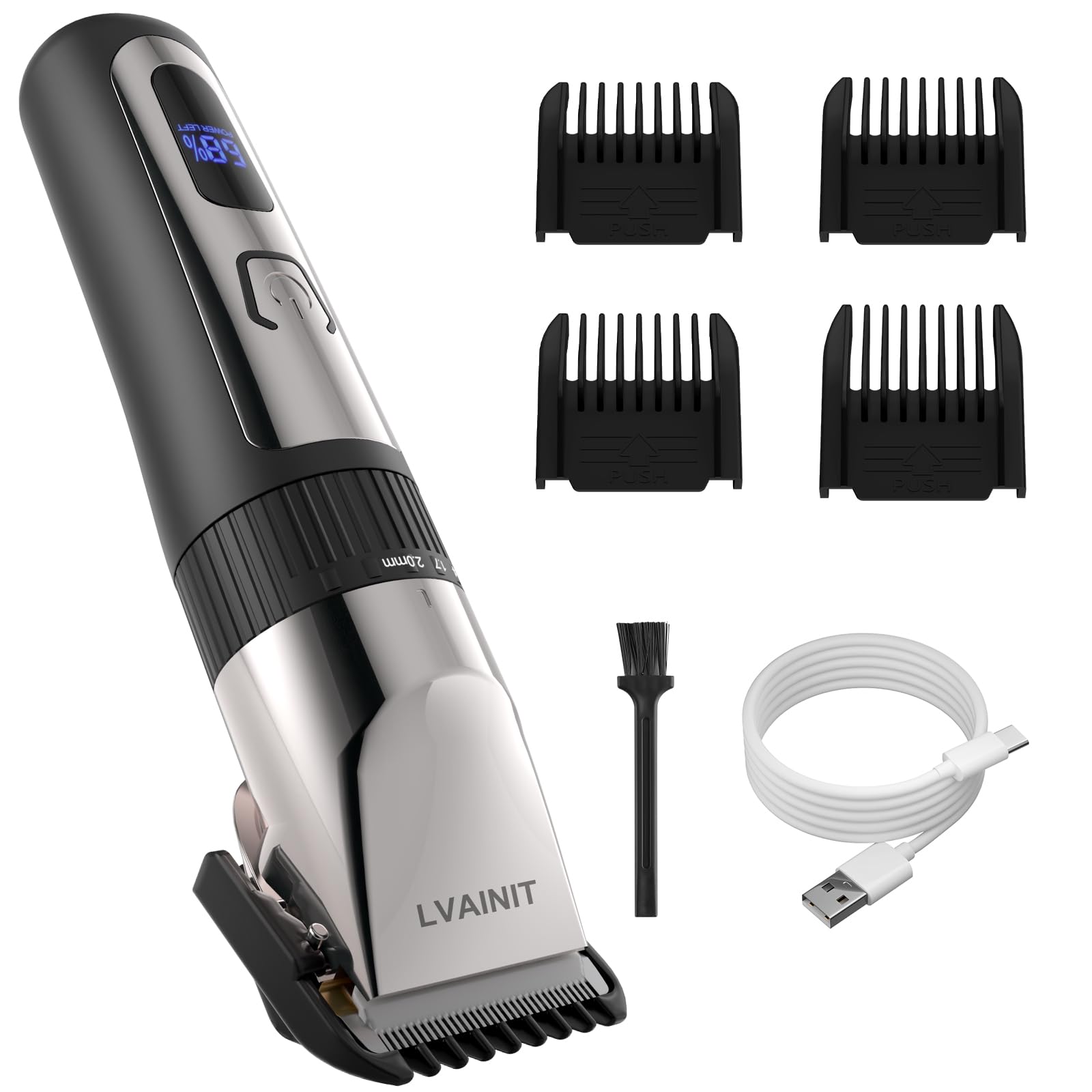 LVAINIT hair clippers cordless design enables convenient at-home grooming.
