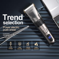 LVAINIT hair clippers LED display helps monitor battery for accurate planning.