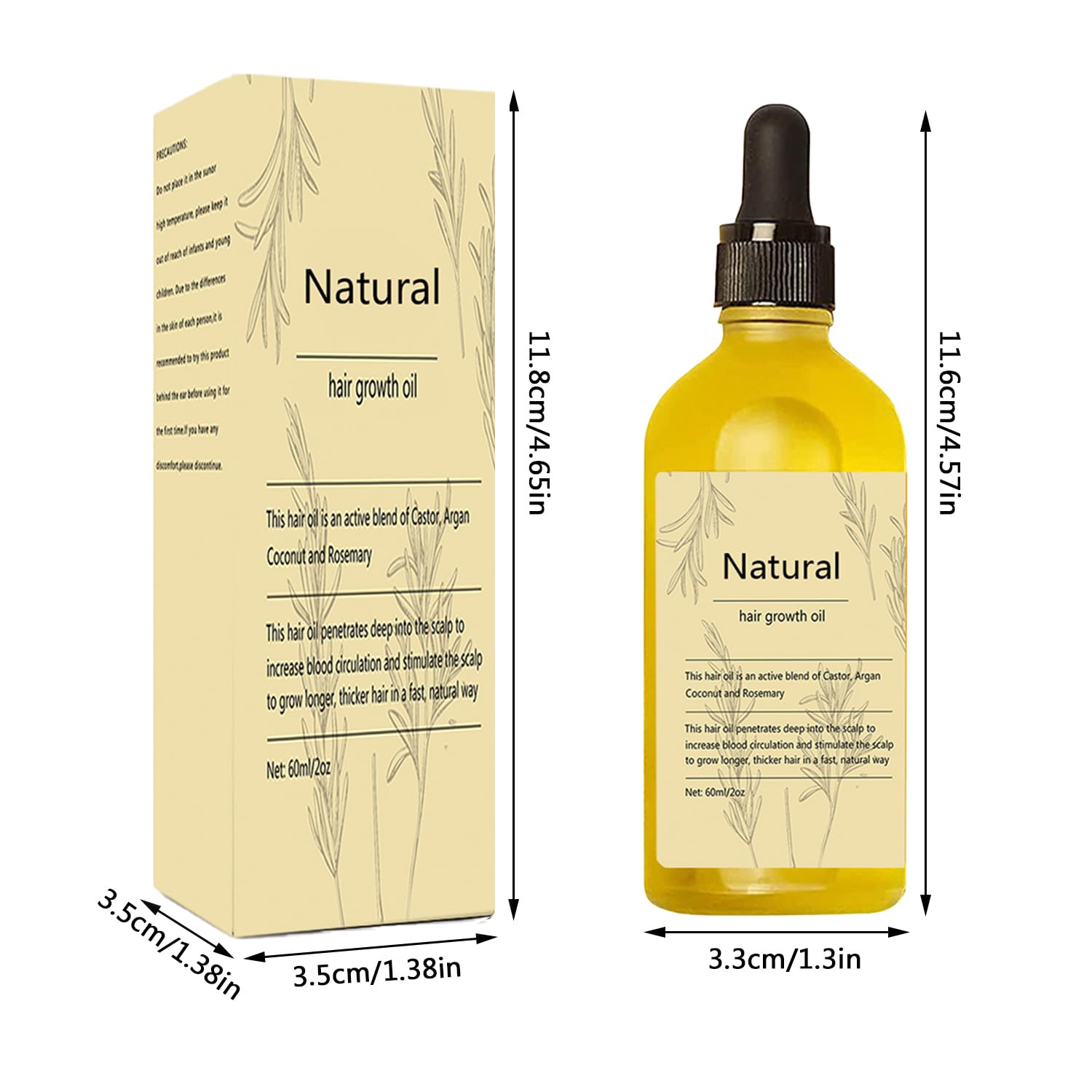 Lvjonya rosemary oil packaging 2pc highlights convenient set