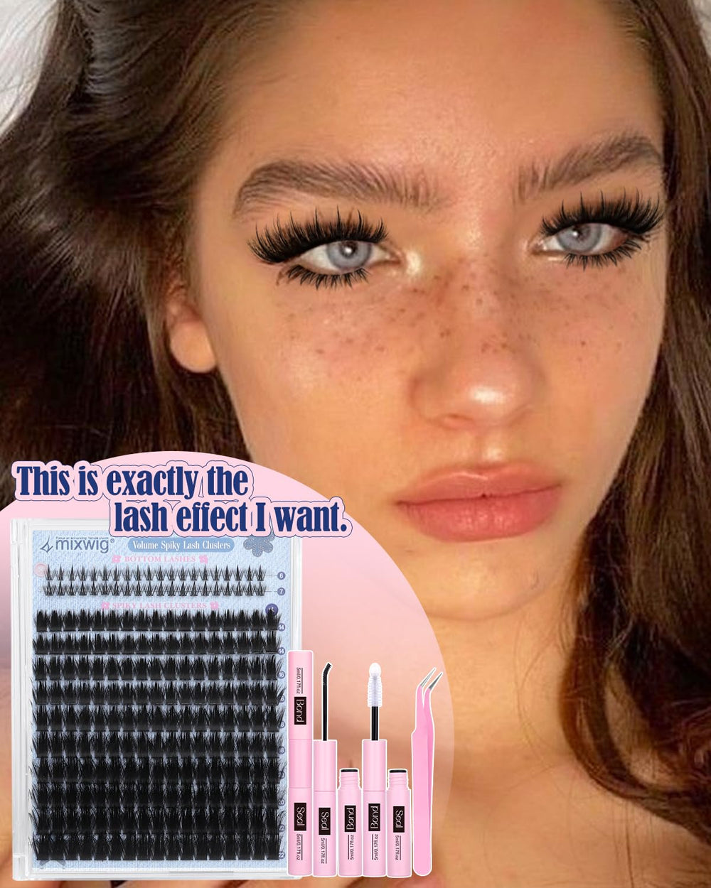 Lvmixwig 8-piece set fits compact storage for on-the-go lashes.
