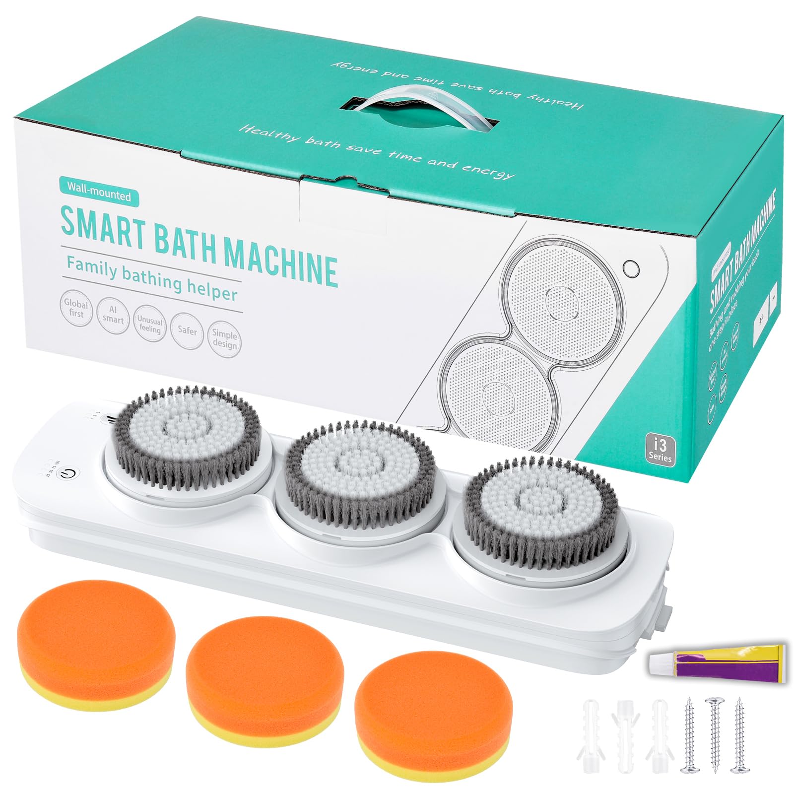 Lvrunben back scrubber long battery life supports weeks of use