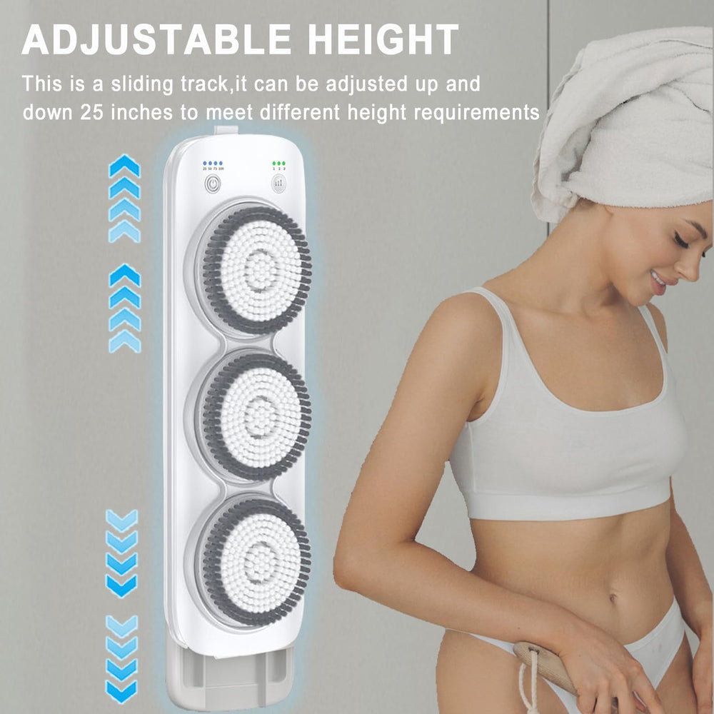 Lvrunben back scrubber three brush heads deliver deep exfoliation