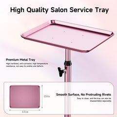 LWADALN salon tray cart height-adjust image shows range from 27.17 to 39.4 inches.