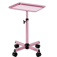 LWADALN salon tray cart side view emphasizes sturdy metal frame for durability.