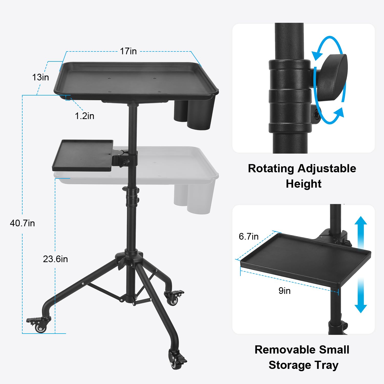 LWADALN salon-tray-cart spa-beauty rolling trolley aids easy room transitions.