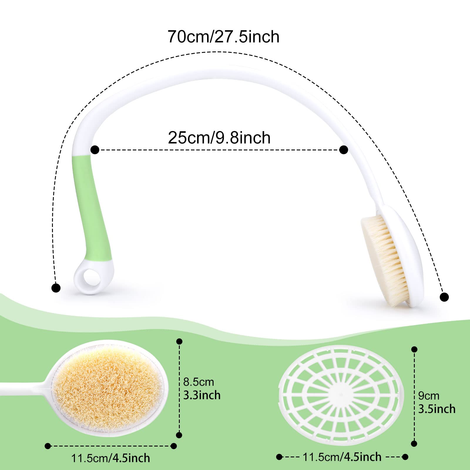 LYIGEOL U-shaped back brush design reduces arm strain during scrubbing