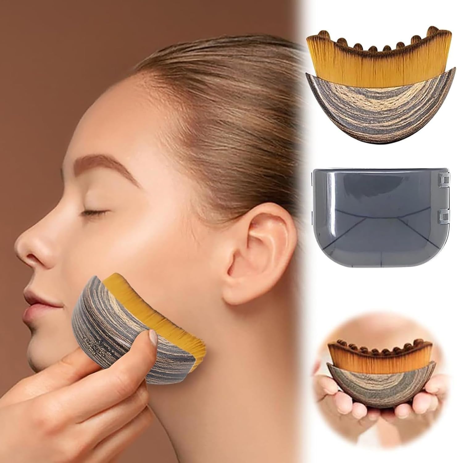 Lymphatic Contour Brush in use at home for spa-like relaxation and improved tone.