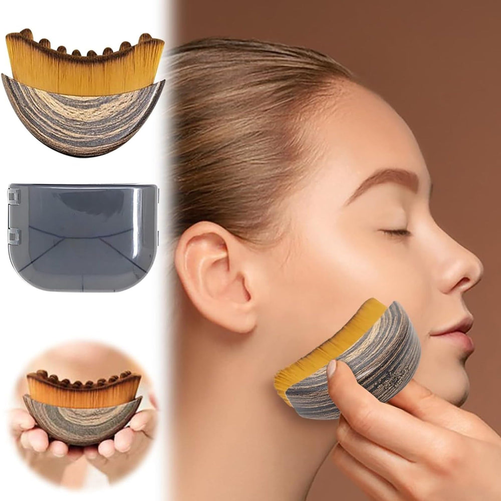 Lymphatic Contour Face Brush ergonomic handle suits sensitive skin with comfortable use.