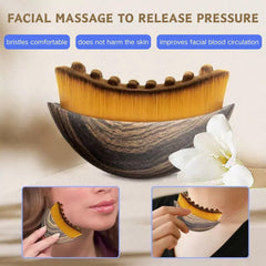 Lymphatic Contour Face Brush demonstrates serum absorption when used with oils and creams.