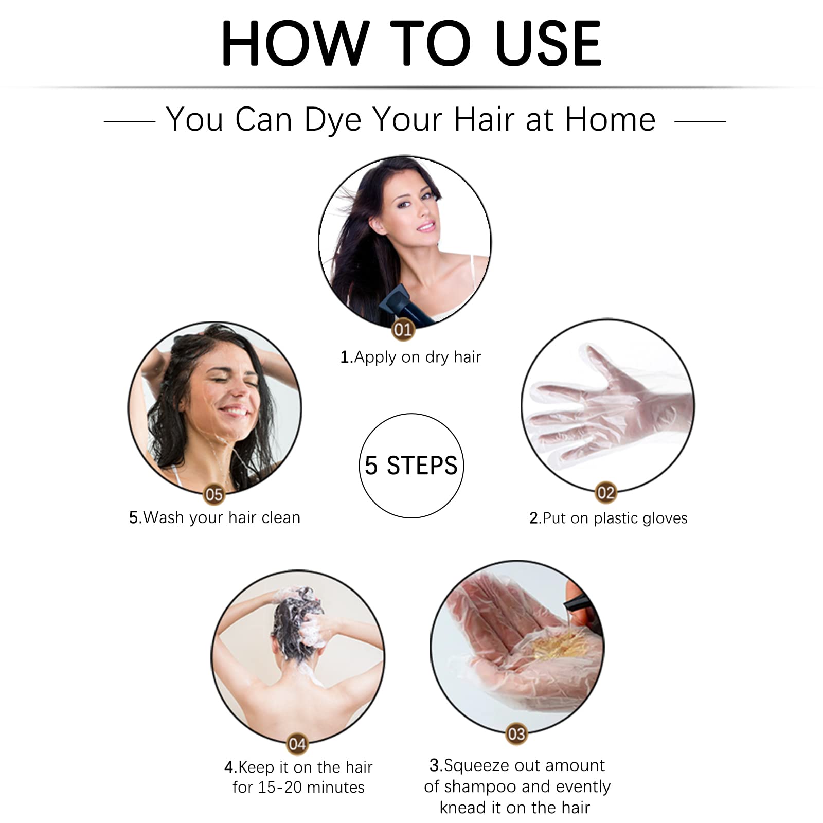 Lymznus at-home use shown on dry hair for easy application.