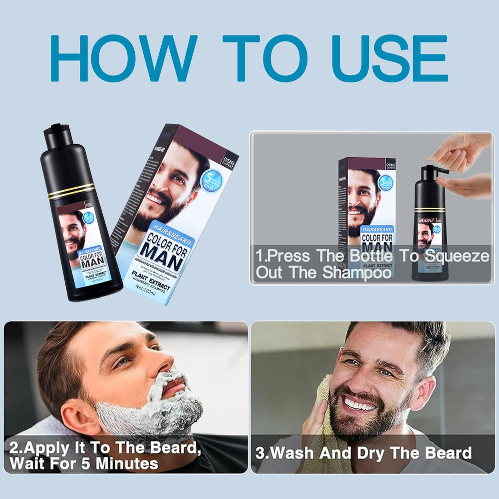 Lymznus long-lasting color lasts 3-4 weeks on facial hair