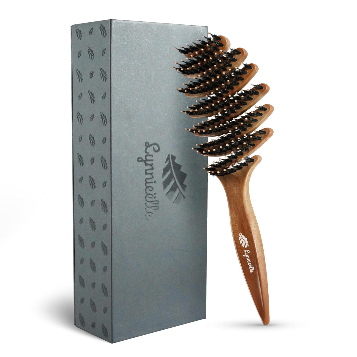 Lynnieëlle Hair Brush curved paddle for smooth detangling and comfortable grip