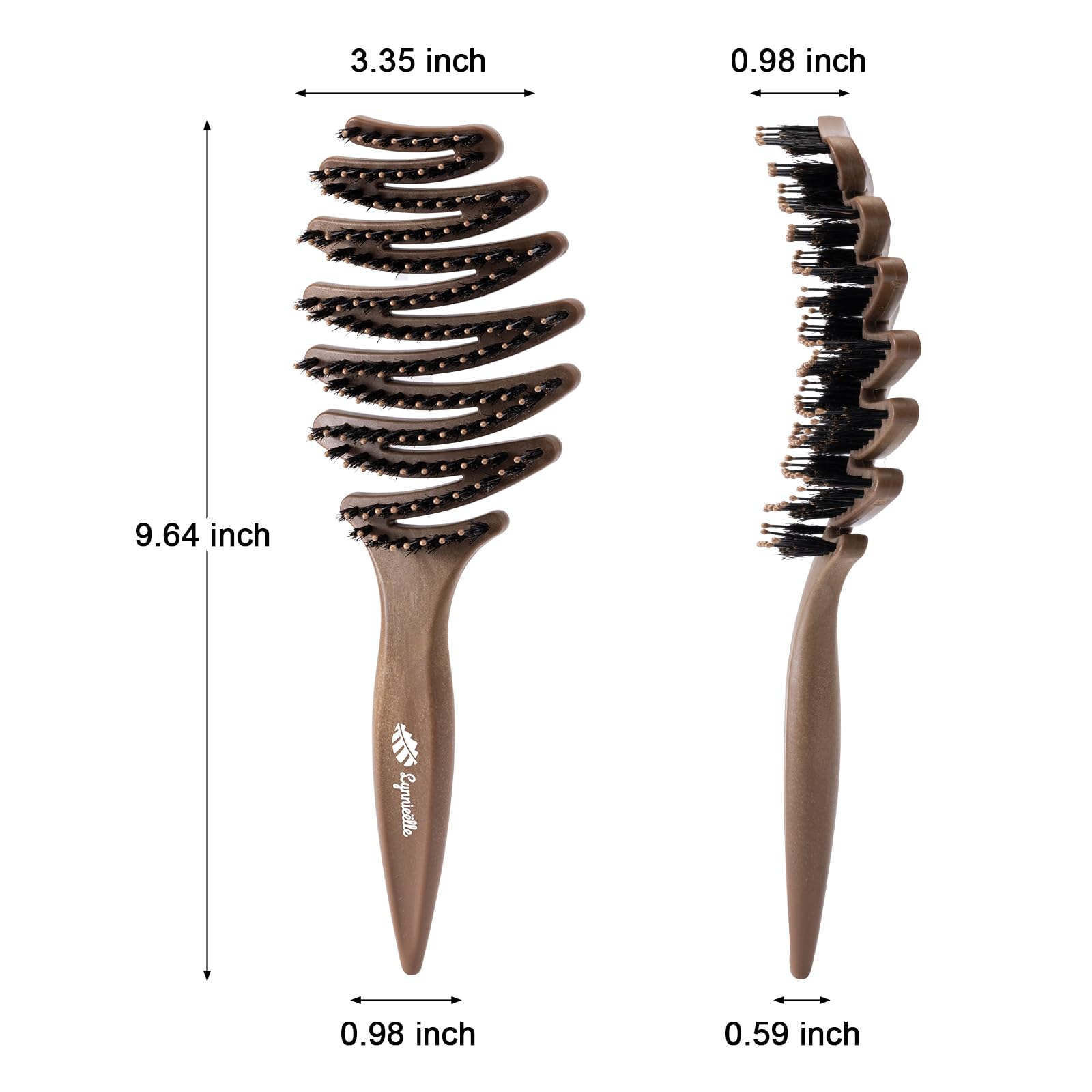 Lynnieëlle Hair Brush for all hair types detangles curly and straight hair easily