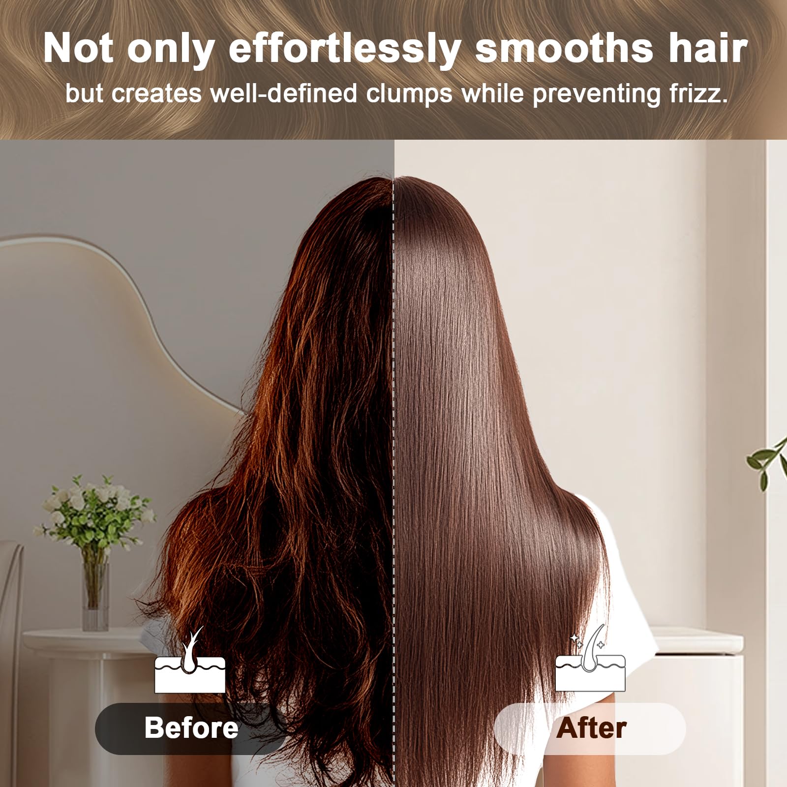 Lynnieëlle Hair Brush scalp massage feature for soothing brushing sessions