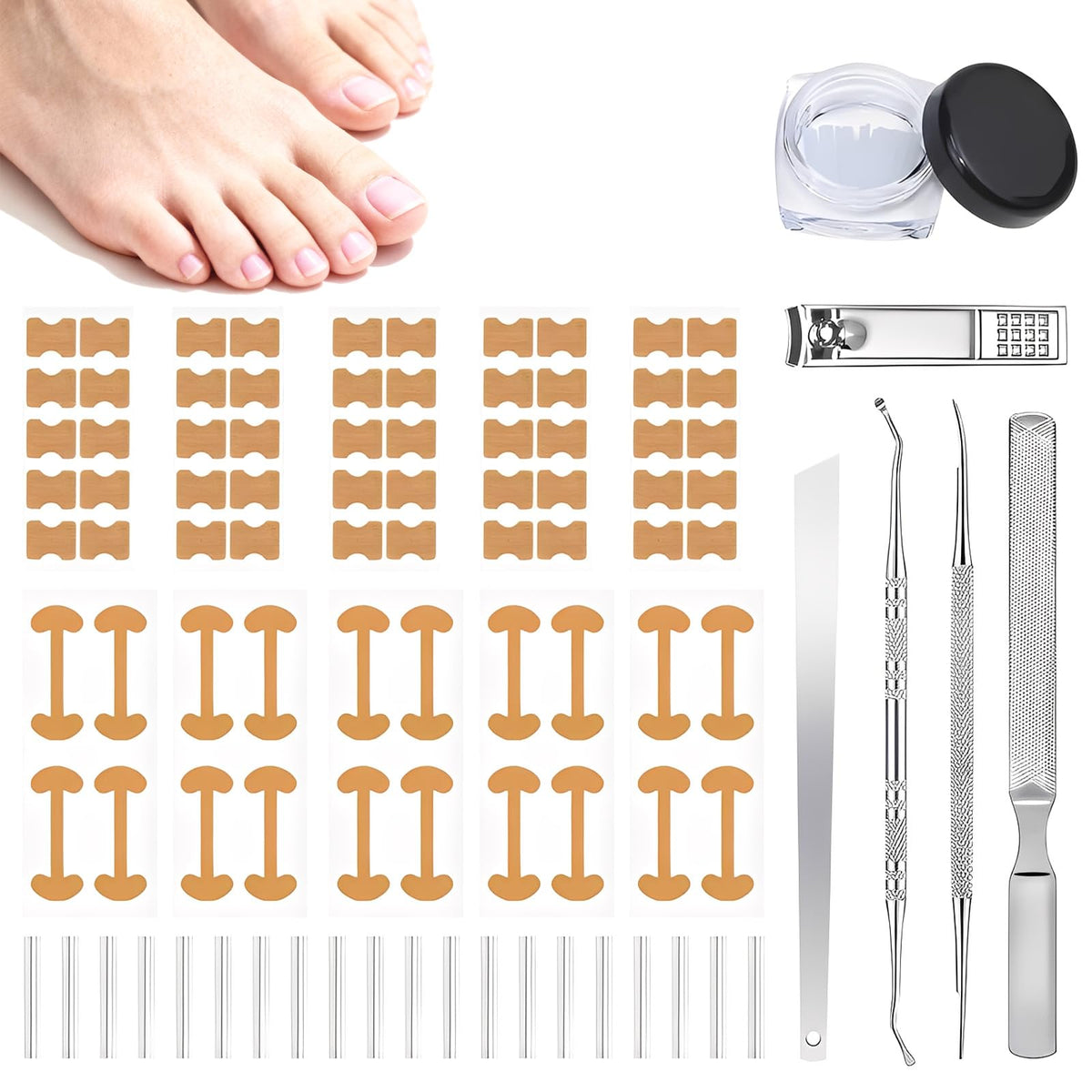 LYNRUI ingrown toenail corrector kit lifter tools enable precise lifting for gentle correction.