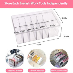 LynxLink lash cart organizer with six compartments to separate tools efficiently.