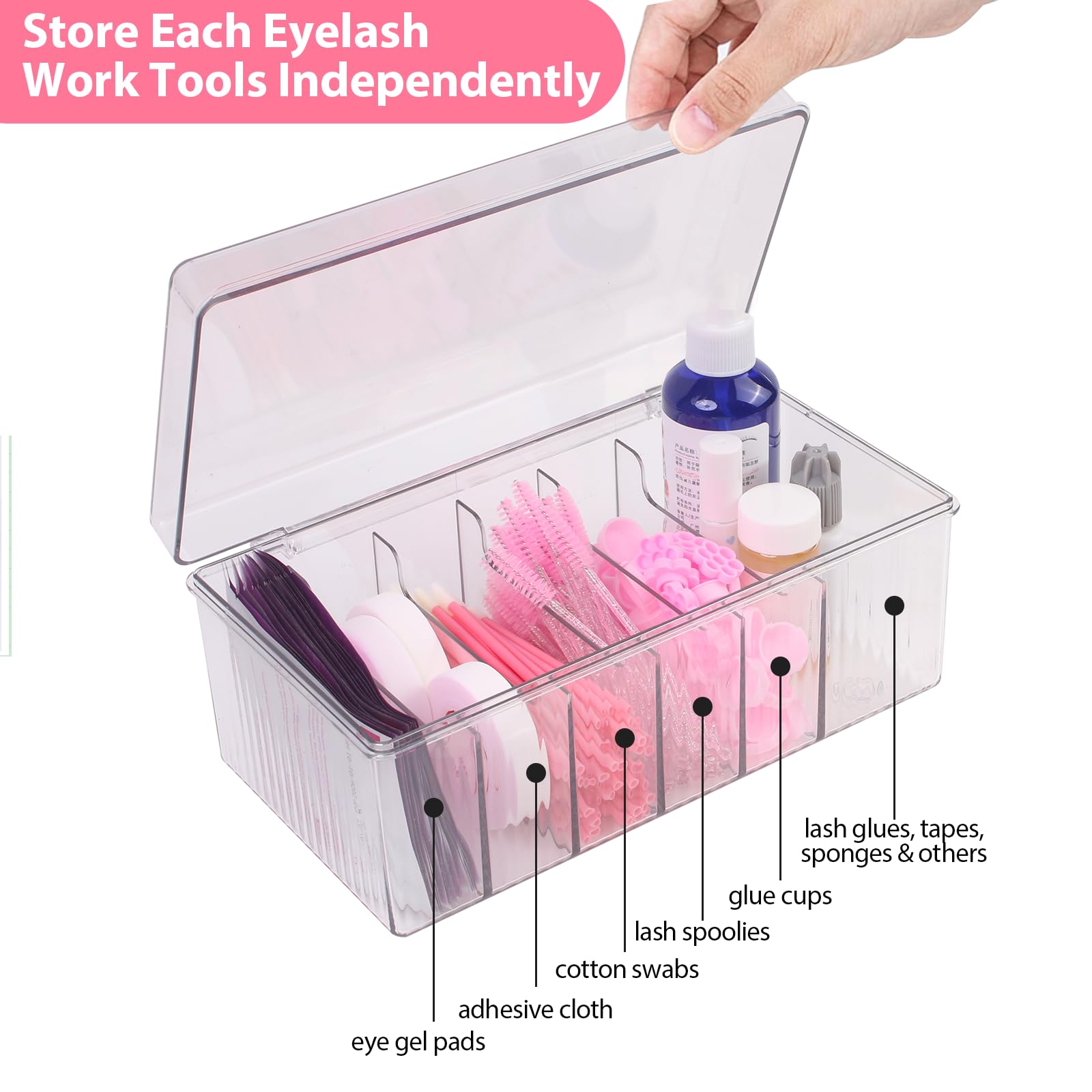 LynxLink lash cart organizer non-slip base stays steady during procedures.