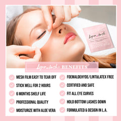 Lyon Lash Aloe Vera hydrogel eye patches for soothing hydration.