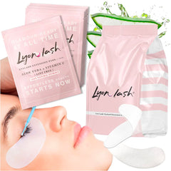 Lyon Lash lint-free hydrogel eye pads keep lashes stable during extensions.