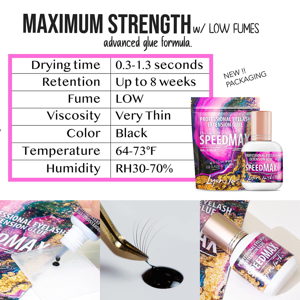 Lyon Lash SPEEDMAX easy-application workflow for precise lash placement.