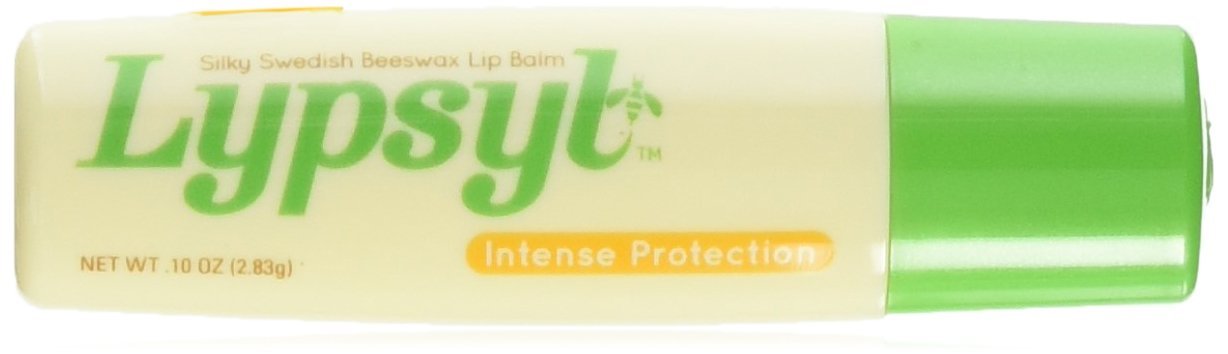 Lypsyl Intense Protection Original Mint lip balm bottle for quick one-handed application.