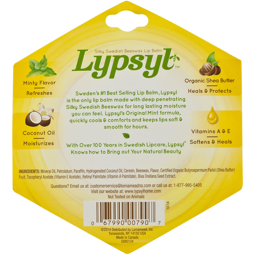 Lypsyl Intense Protection Original Mint closeup of creamy texture for easy use.