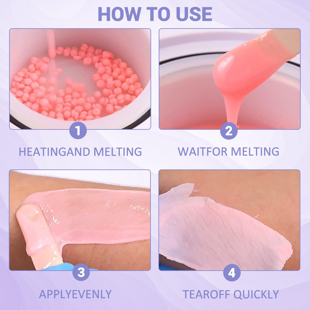 LYQC beginner-friendly waxing technique with beads for easy hair removal.