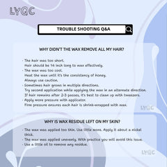 LYQC deep-penetration formula targets hair at the root for thorough removal.