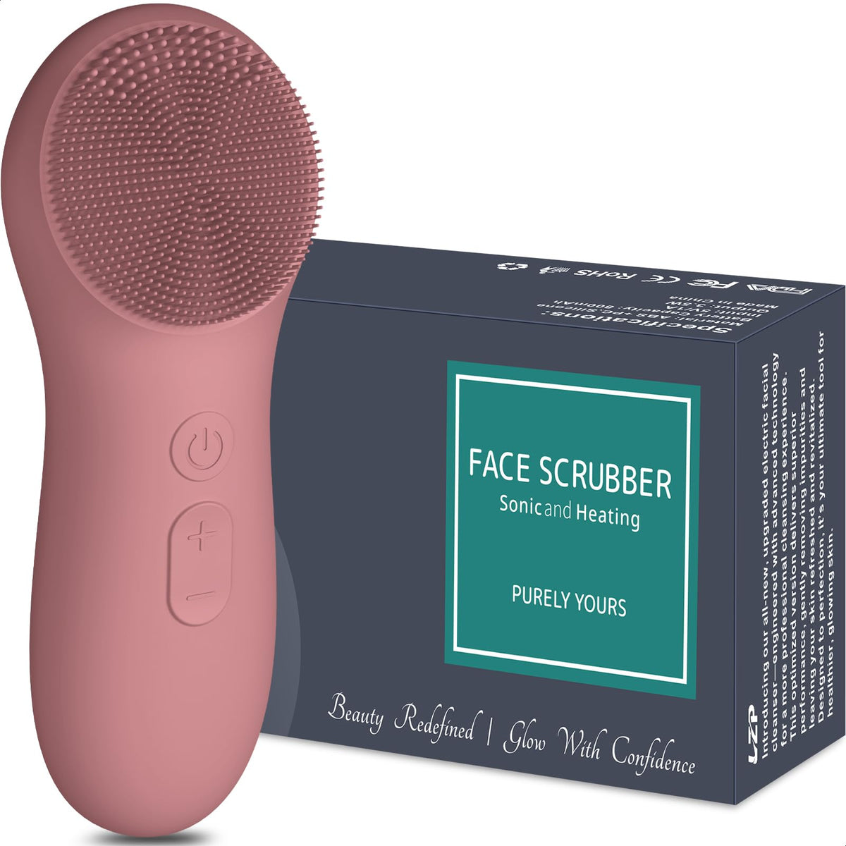 LZP facial cleansing brush motor vibration delivers deep pore cleansing