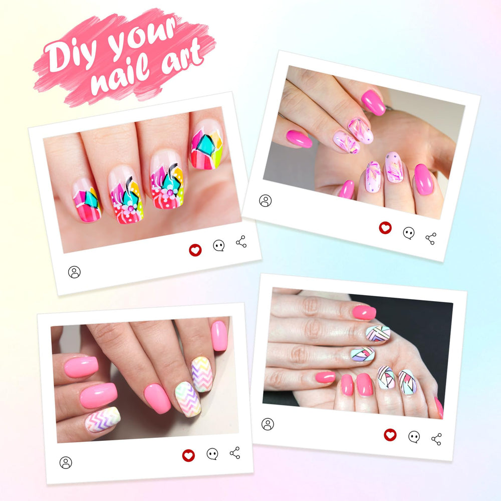 LZXLUKGIR 12-color set supports French manicures and geometric patterns.