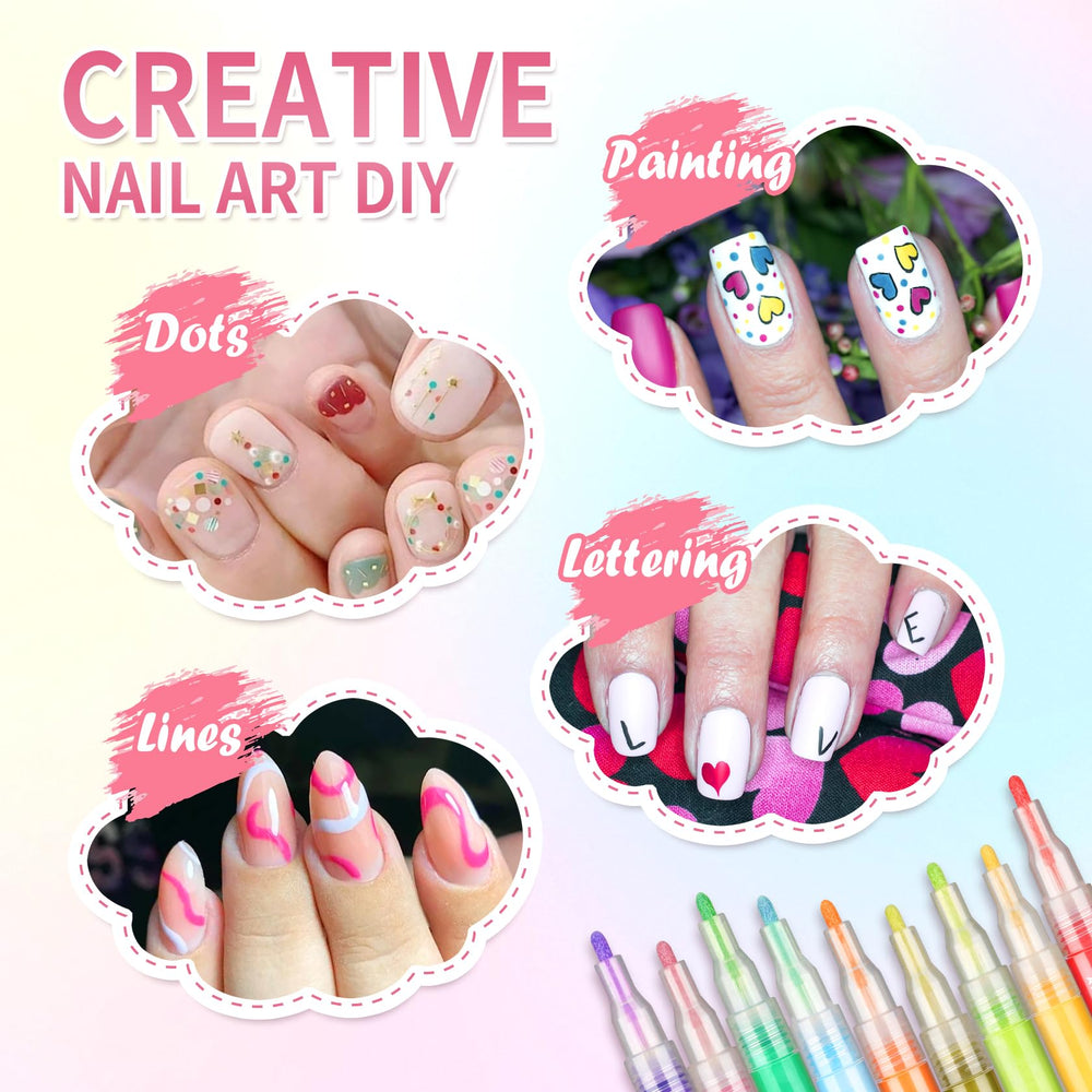 LZXLUKGIR quick-dry nail pens provide fast color for easy artistry.
