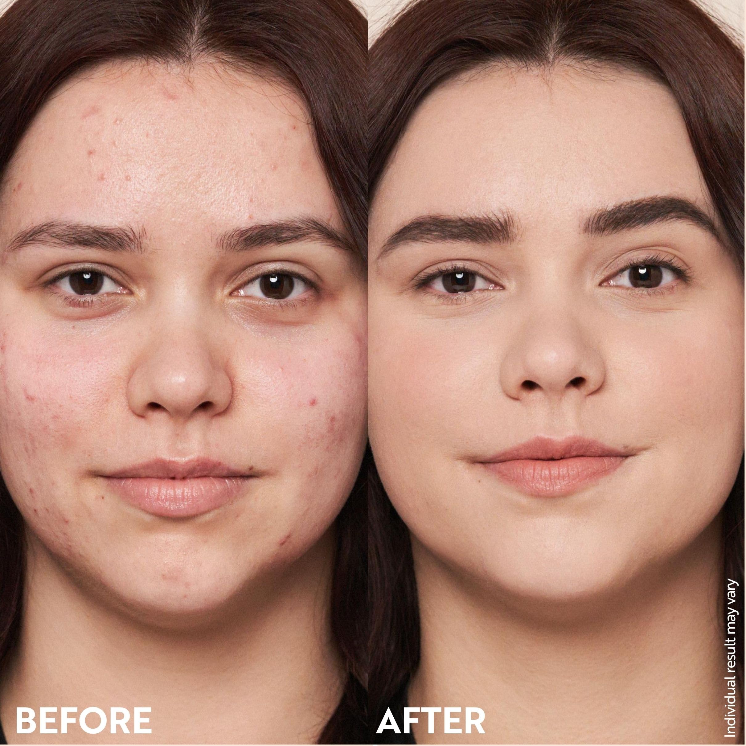 M. Asam base shade swatch demonstrates blendable color for light to medium skin.