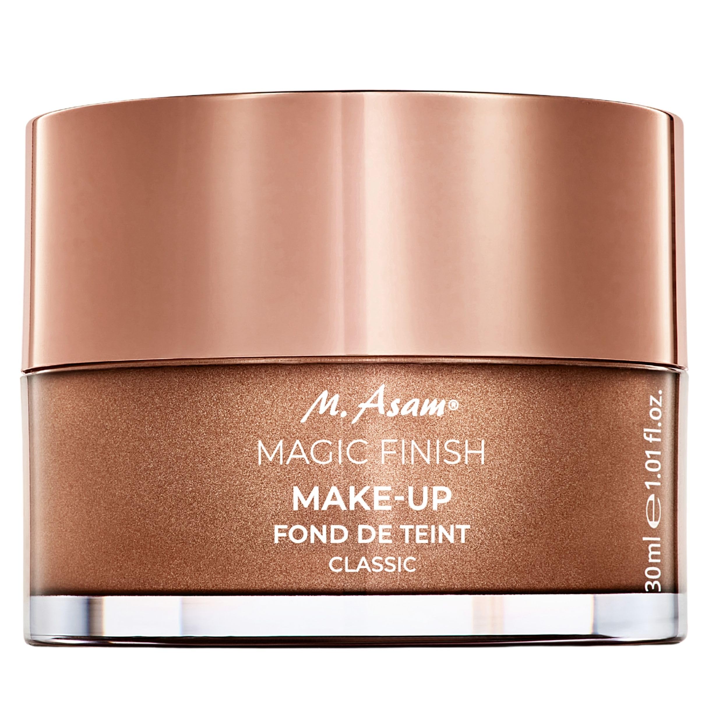 M. Asam Magic Finish Mousse bottle for a quick multitasking base.