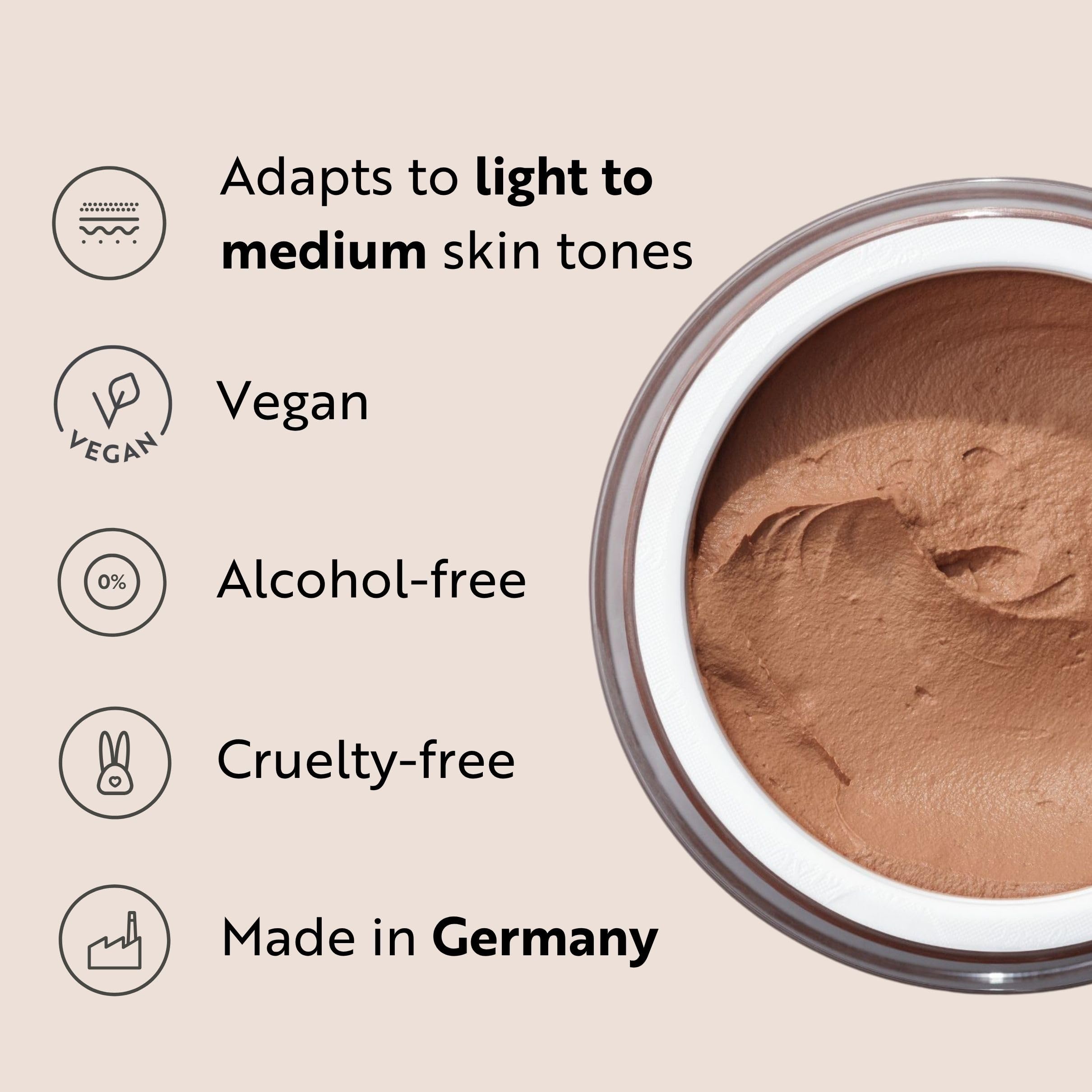 M. Asam mousse spread on hand reveals silky texture and light feel.