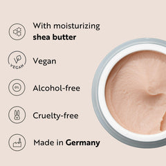 M. Asam Magic Finish Primer on the face after skincare blends invisibly for a natural glow.